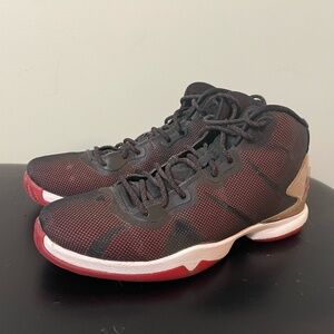 Jordan Super Fly 4 Black Gym Red basketball sneakers size 8